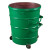 铁垃圾桶户外环卫挂车大铁桶360L铁制垃圾桶市政铁皮垃圾箱 绿色2.0厚