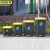 京洲实邦 68L脚踏桶灰桶黄盖 垃圾桶商用大号脚踩脚踏式户外环卫带盖大容量桶JZSB-1002