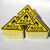 有电危险警示贴当心触电标识机械人标志牌 PVC注意安全标牌 废物 12x12cm
