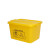 适用于医疗废物周转箱专用40L60L100L整理转运箱子垃圾桶利器盒黄色 60L加厚箱+100个袋