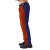 友盟 AP-6062咖啡色皮配蓝色阻燃背布焊裤 电焊焊接用工作裤 1条L码