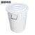 富都华创 加厚100L白色无盖 大号塑料桶 圆形收纳桶大容量水桶酒店厨房工业环卫物业垃圾桶 FDHC-ST-003