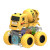 犀利熊灯光透明齿轮惯性车发光工程车挖掘机模型儿童玩具车 灯光齿轮工程车队-随机1款