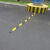 LZJV橡胶减速带微型减速带车位分割线道路自行车减速板2公分 人字形1000*100*20MM纯黄