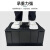 卉圳 防静电方盘 430*290*50mm 塑料配件箱电子元件盒黑色零件盒HP584