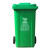 户外大号垃圾分类垃圾桶带盖塑料240升工业公共场合带轮小区环卫 100L带轮蓝色(可回收物)