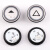 雷殷适用迅达电梯D型按钮5400不锈钢按键方向开关门三针四针配件 数字(单个按钮价格) 绿光 非盲文款 三针