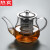 柏熙美日本进口品质耐热玻璃茶壶家用不锈钢功夫茶具套装过滤花茶壶泡茶 长嘴茶壶600 0ml