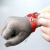 不锈钢防割手套五指钢环金属手套结实耐磨防滑防刺防割钢丝手套 S