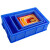 加厚塑料盒子长方形工具箱零件盒收纳盒螺丝物料盒配件盒 6号蓝色 (加厚耐用)