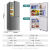 奥克斯66L/128升冰箱家用双开门大容量出租房小型电冰箱一级节能 银色110K128L双门 一级节能