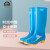 上海牌女士高筒雨靴 防滑耐磨雨鞋防水鞋 时尚舒适PVC/EVA雨鞋 户外防水防滑雨靴 SH301 蓝色 38