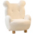 怀阁小熊沙发椅子可爱宝宝单人卡通座椅迷你懒人儿童小沙发羊羔绒简约 白色