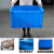 超大号周转箱 加厚塑料周转箱长方形特大号工业箱子带盖胶框储物 蓝色(无盖) 外径长宽高640*420*360