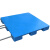 实心塑料托盘 防潮栈板卡板仓库叉车托板平板六脚托盘 1*0.8m加厚加三钢 蓝色