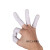 定制乳胶手指套一次性防水静电无粉白色工业橡胶劳保不伤手保护套 白色手指套500只（5包）