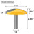 1/2柄薄型圆底刀碗型刀雕刻机木工铣刀镂铣刀木工雕刻刀黄漆 12234
