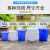 贝傅特 大号圆形垃圾桶 户外环卫工业大容量商用有盖无盖塑料桶 蓝色无盖60L