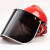 安全帽面罩PVC镜片保护屏耐酸碱耐高温面部防护安全帽铝支架面罩 单独一张黑色PVC片