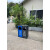 户外垃圾桶不锈钢大号街道景区学校园林农村二三四分类果皮箱定制 两分类蓝灰色