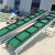 输送机折叠升降式绿色PVC刮板运输机挡板传送带输送机上料提升机 3米PVC绿色挡板500mm运输机 工业级电机