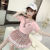 梦园朵女童夏季套装适合4-16岁小女生穿的韩版学院风短袖+格子百褶裙儿 粉红色套装  110 适合身高100-110厘米 适合