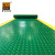 爱柯部落 PVC地垫 耐磨防滑防水警示走道地垫地毯1.2×20m厚3mm钢板纹电阻燃工厂车间绿色黄边110902