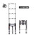 梯子哥 伸缩人字梯铝合金直梯多功能折叠工程梯 2.3米单面伸缩直梯
