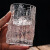 韩国品质风家用树皮纹玻璃水杯森系加厚果汁个性简约创意牛奶杯子 小号-树纹杯-描金 0ml 0只 无规格