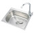 ABDT 304不锈钢水槽单槽厨房洗菜盆洗碗盆单盆加厚洗碗池洗手盘大 拉丝48X35套餐二