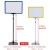 洛港 黑色杆+A4白色边框 立式标示牌A4海报框仓库落地支架标识牌超市价格牌
