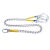 适用于双大钩缓冲包安全绳安全带连接绳延长绳空调安装高空作业保险带绳 双大钩1.5米（白色绳）