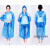 儿童一次性雨衣户外旅游加厚男女便携徒步防水雨披套装 超厚加大分体套装 蓝色 均码