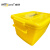 Wellguarding 威佳医疗废物周转箱 黄色垃圾箱 实验室收纳转运箱 医疗周转箱60L