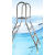 游泳池双面扶梯加厚304不锈钢支架水池梯子防滑爬梯泳池下水扶梯 支架池扶梯（用于池高107CM）