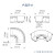 举山 CDSP 光纤槽道 120×100 水平弯头 1个 尾纤槽直角弯头90度拐弯直角连接件