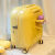 MOSPOKE高定小型行李箱女20英寸登机箱拉杆箱万向轮学生密码旅行箱 黄色 1英寸 20寸