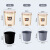 塑料脚踩垃圾桶脚踏式圆形有盖大号带内桶厨房厕所脚踩垃圾桶 6.8L咖啡色(带内桶)