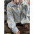 赢诺（yingnuo）大码vintage格纹衬衫男新款韩版潮流学生小众大码宽松长袖衬衣男 黄格 3XL