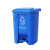 特厚脚踩垃圾分类垃圾桶带盖大号商用脚踏式厨余垃圾箱 30升特厚分类脚踏桶（可回收物）
