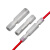 仟特 尼龙子弹头端子 白色透明公母对接接线端子 电线快速接插件 0.3-1平方 白色 30套