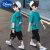 迪士尼（Disney）男童夏装套装2023新款薄款儿童唐装中大童汉服中国风夏季复古潮衣 白色 150