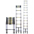 JGY2465 梯子 铝合金梯子 竹节梯伸缩梯子加厚工程梯子伸缩梯 13 单面梯5米