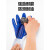 木工手套 手套劳保工地干活耐磨工作防滑防水劳动橡胶乳胶胶皮白线手套HZD 5双-蓝色-【加厚】耐磨款-试用装 均码