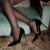 vnxifm炮鞋高跟鞋床上性感女细跟2023年新款感黑色侧空红底单鞋 黑色10厘米单鞋 下单送丝袜 36
