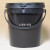 鸣固 JX1003塑料外卖打包餐盒打包桶盒公斤透明小桶冰粉桶酱料商用桶 1L透明罐（圆柱形）+白易拉盖（5个装）
