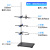 铁架台实验室支架化学实验器材不锈钢固定夹十字夹小大号铁圈加厚 国标铁架台100cm(底板加厚加大)