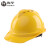 海华安全帽工地V型透气ABS工程防砸头盔新国标HH-A8 黄色 一指键