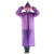 易美丽诺 HT104 透明雨衣 户外时尚长款带帽雨衣旅行登山骑行旅游徒步 非一次性EVA防水便携雨披 紫色 成人款