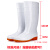 润宏工品 橡胶大码白色雨靴防滑卫生靴防油加绒加棉保暖 中筒标准码（5双备注尺码） 件 
